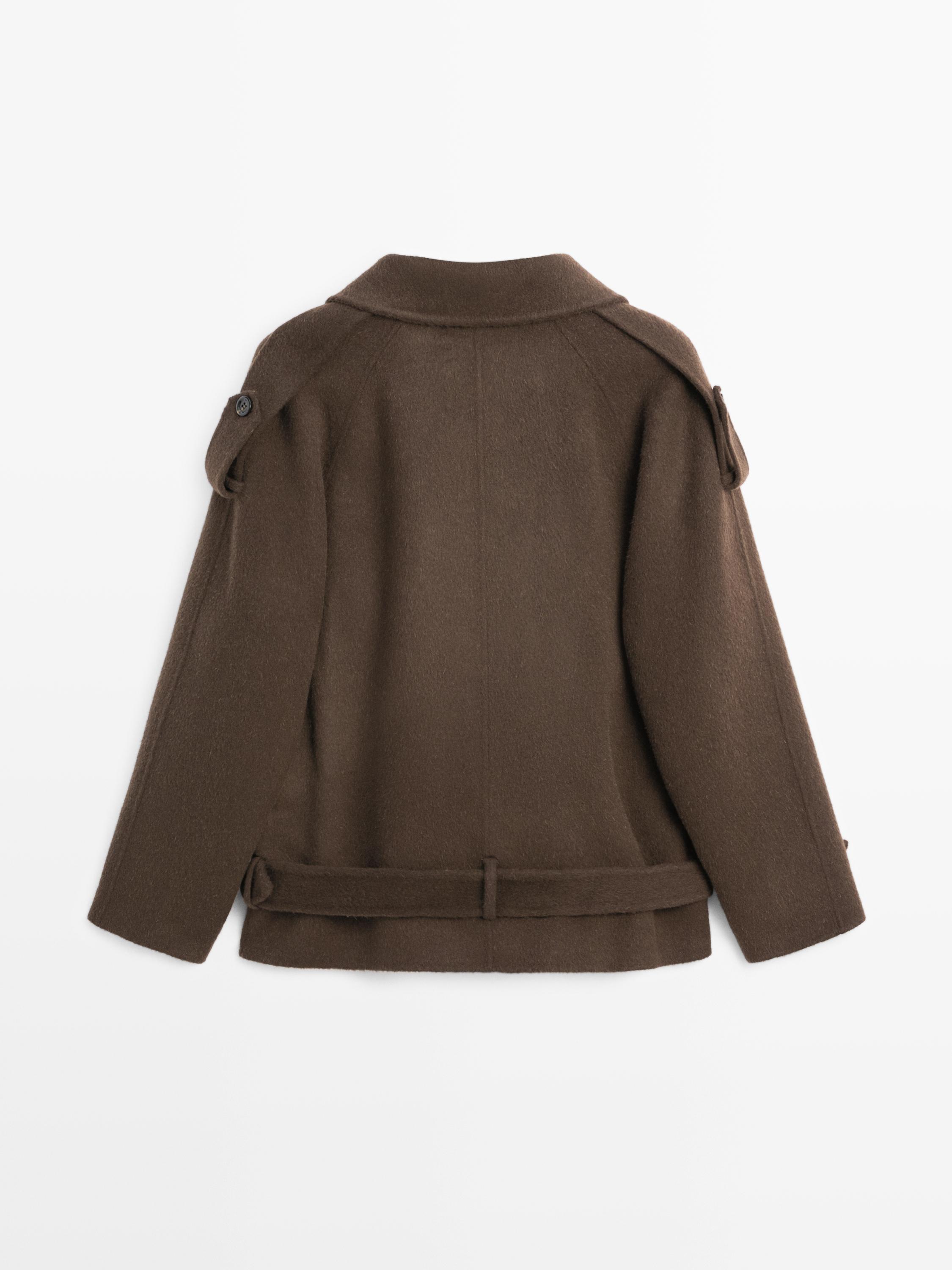 Manteau trench en laine mélangée